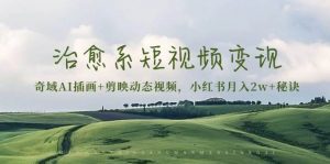 治愈系短视频变现:奇域AI插画+剪映动态视频,小红书月入2w+秘诀-舜爸的藏宝库