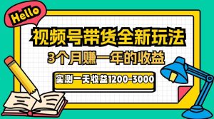 24年下半年风口项目,视频号带货全新玩法,3个月赚一年收入,实测单日…-舜爸的藏宝库