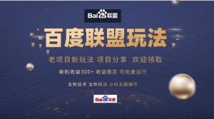 百度联盟：单机300+课程分享，小白无脑操作轻松上手！-舜爸的藏宝库