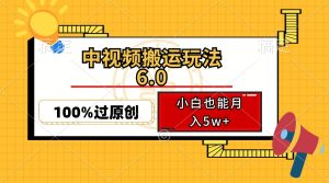 中视频搬运玩法6.0：双重去重软件助力，小白轻松月入5万+-舜爸的藏宝库