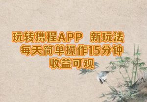 轻松玩转携程APP:每日15分钟新玩法,收益显著-舜爸的藏宝库
