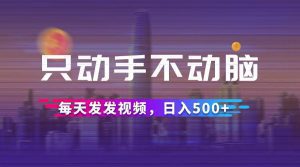 轻松发视频，动手不动脑，日入500+的秘诀-舜爸的藏宝库