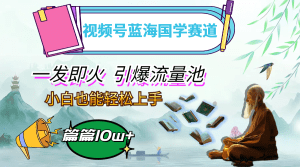 视频号国学蓝海:轻松上手,引爆流量,实现月入过万-舜爸的藏宝库