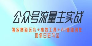 公众号流量主实战：独特赛道策略+高效工具+AI创作助力，实现每日收益增长-舜爸的藏宝库