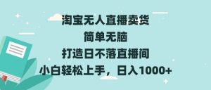 淘宝无人直播卖货 简单无脑 打造日不落直播间 小白轻松上手，日入1000+-舜爸的藏宝库