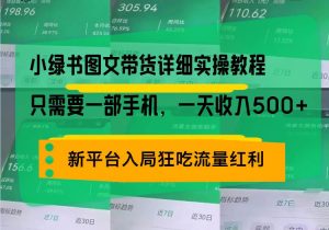 小绿书图文带货详细实操教程，只需要一部手机，一天收入500+，轻松变现-舜爸的藏宝库