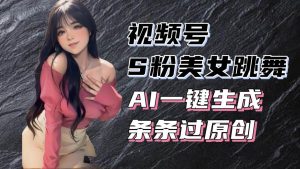 揭秘视频号S粉美女跳舞赛道,一键生成原创视频,收益翻倍!-舜爸的藏宝库