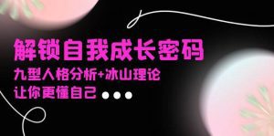 某社群课程,解锁自我成长密码,九型人格分析+冰山理论,让你更懂自己-舜爸的藏宝库