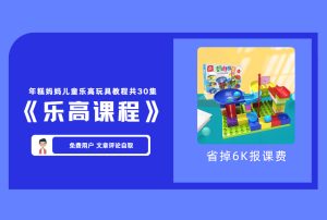 《乐高课程》年糕妈妈儿童乐高玩具教程共30集 【评论免费领取】-舜爸的藏宝库