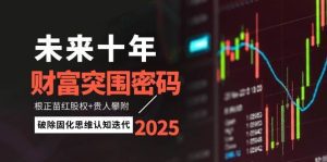 未来十年财富突围密码:根正苗红股权+贵人攀附,破除固化思维认知迭代_付费教程虚拟资源创业项目网-舜爸的藏宝库