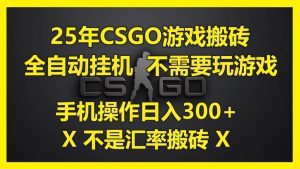 25年CSGO游戏搬砖,全自动挂机,不需要玩游戏,手机操作日入300+。(不…_付费教程虚拟资源创业项目网-舜爸的藏宝库