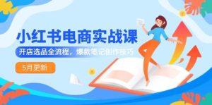 小红书电商实战课-5月更新，开店选品全流程，爆款笔记创作技巧_付费教程虚拟资源创业项目网-舜爸的藏宝库