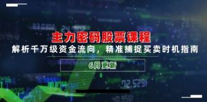 主力密码股票课程,解析千万级资金流向,精准捕捉买卖时机指南(6月更新)_付费教程虚拟资源创业项目网-舜爸的藏宝库