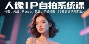 人像IP自拍系统课:构图、光线、Pose、氛围、手机修图 15章实操学完即出片_付费教程虚拟资源创业项目网-舜爸的藏宝库