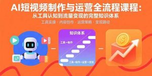 AI短视频制作与运营全流程课程：从工具认知到流量变现的完整知识体系_付费教程虚拟资源创业项目网-舜爸的藏宝库