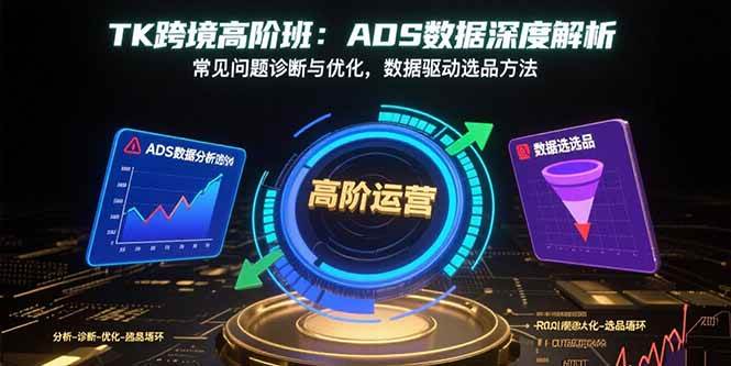 图片[1]-TK跨境高阶班：ADS数据深度解析，常见问题诊断与优化，数据驱动选品方法_付费教程虚拟资源创业项目网-舜爸的藏宝库