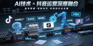 AI技术与抖音运营的深度融合应用:涵盖账号搭建、内容创作、收益变现等_付费教程虚拟资源创业项目网-舜爸的藏宝库