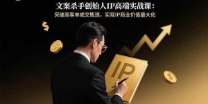 文案杀手创始人IP高端实战课：突破高客单成交瓶颈，实现IP商业价值最大化_付费教程虚拟资源创业项目网-舜爸的藏宝库
