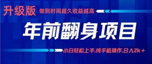 项目讲解年入百万：小白轻松上手，纯手机操作.日入2k+_付费教程虚拟资源创业项目网-舜爸的藏宝库