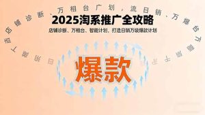 2025淘系推广全攻略，店铺诊断、万相台、智能计划，打造日销万级爆款计划_付费教程虚拟资源创业项目网-舜爸的藏宝库